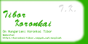 tibor koronkai business card